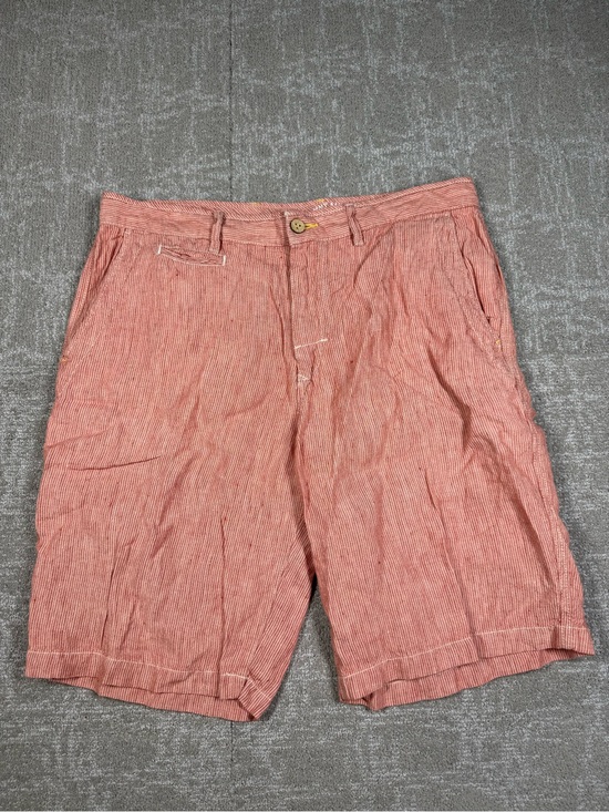 Tommy Bahama Other - Tommy Bahama 100% Linen Red Vacation Beach Short Men Size 35